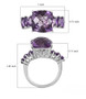 amethyst cushion and marquise ring in rhodium over sterling silver shown for size comparison