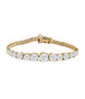 round moissanite tennis bracelet in 18k yellow gold over sterling silver