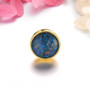 boulder opal triplet bezel set in 18k vermeil yellow gold over sterling silver brooch live