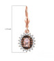 morganite brown and white zircon lever back earrings in 18k rose gold over sterling silver shown for size comparison