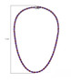 amethyst and rhodolite garnet rhodium over sterling silver tennis necklace scale base