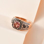 pink apatite champagne and white diamond ring in 18k rose gold over sterling silver live