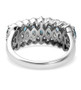 back view of marquise london blue topaz and zircon band ring in rhodium over sterling silver