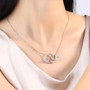Butterflies-cz-circle-silver-necklace-model-L4L589