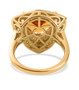 trillion citrine chrome diopside and zircon halo ring in 18k yellow gold over sterling silver