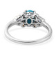 back view of arizona sleeping beauty turquoise and tanzanite ring in 18k yellow gold and rhodium over sterling silver