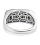 back view of champagne diamond gents wedding ring in rhodium over sterling silver