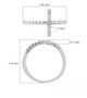 moissanite cross ring in rhodium over sterling silver shown for size comparison