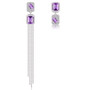 sky blue topaz and zircon mismatched dangle earrings in rhodium over sterling silver