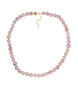 full view of 10mm multi freshwater pearl strand necklace with 14k yellow gold magnetic clasp 18"-20"
