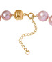 clasp detail of 10mm multi freshwater pearl strand necklace with 14k yellow gold magnetic clasp 18"-20"