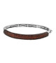 garnet micro pave cluster rhodium over sterling silver bangle bracelet front