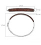 garnet cluster bangle bracelet in rhodium over sterling silver shown for size comparison