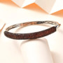 garnet micro pave cluster rhodium over sterling silver bangle bracelet live studio