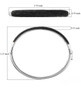 black spinel cluster bangle bracelet in rhodium over sterling silver shown for size comparison