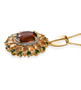 citrine and multi gem pendant necklace in 18k yellow gold over sterling silver front