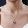 madeira citrine citrine chrome diopside zircon cluster pendant necklace in 18k yellow gold over sterling silver worn around the neck
