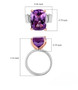 rose de france amethyst ring in 18k rose gold and rhodium over sterling silver shown for size comparison