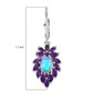 ethiopian opal and amethyst lever back earrings in rhodium over sterling silver shown for size comparison