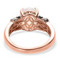back view of ethiopian opal champagne and white diamond ring in 18k rose gold over sterling silver