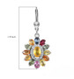 multi color sapphire and zircon lever back earrings in rhodium over sterling shown for size comparison