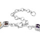 clasp detail of multi gemstone adjustable bracelet in rhodium over sterling silver