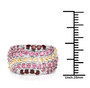 rhodolite garnet citrine and garnet dome ring in rhodium over sterling silver shown for size comparison