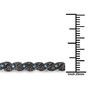 blue diamond black rhodium over sterling silver tennis bracelet shown for size comparison