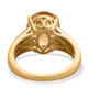 back view of heliodor yellow diamond and moissanite ring in 18k yellow gold over sterling silver
