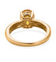 back view of yellow sapphire and moissanite solitaire ring in 18k yellow gold over sterling silver