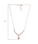 morganite and white zircon necklace in 18k rose gold over sterling silver