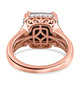 back view of ammolite brown and white zircon ring in 18k rose gold over sterling silver