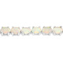 close up of ethiopian opal oval tennis bracelet in rhodium over sterling silver