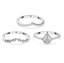 round diamond three ring stackable bridal set in 950 platinum