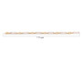 diamond paper clip bracelet in 10k yellow gold shown for size comparison
