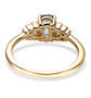 aquamarine and moissanite 10k yellow gold ring undergallery