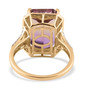 ametrine and moissanite halo ring in 10k yellow gold