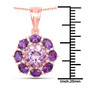 rose de france amethyst amethyst and topaz 18k rose gold over sterling silver jewelry set shown for size comparison