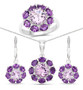 rose de france amethyst amethyst and topaz 18k rose gold over sterling silver jewelry set