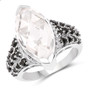 Crystal-quartz-black-spinel-silver-ring-stock-GGE629