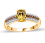 heliodor brown and white zircon ring in 18k yellow gold over sterling silver