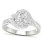 diamond bypass double halo ring in 14k white gold