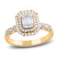 diamond two ring wedding set in 14k white gold