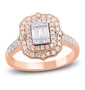 diamond two ring wedding set in 14k yellow gold