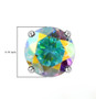 mercury mist topaz 9mm round stud earrings in rhodium over sterling silver shown for size comparison