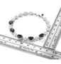 chrome diopside and white zircon bracelet in rhodium over sterling silver shown for size comparison