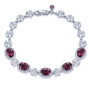 chrome diopside and white zircon bracelet in rhodium over sterling silver