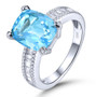 full view of citrine and white zircon ring in rhodium over sterling silver