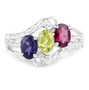 Rhodolite-peridot-iolite-3-stone-silver-ring-front-GGE725