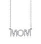 mothers day gift mom moissanite necklace in rhodium over sterling silver